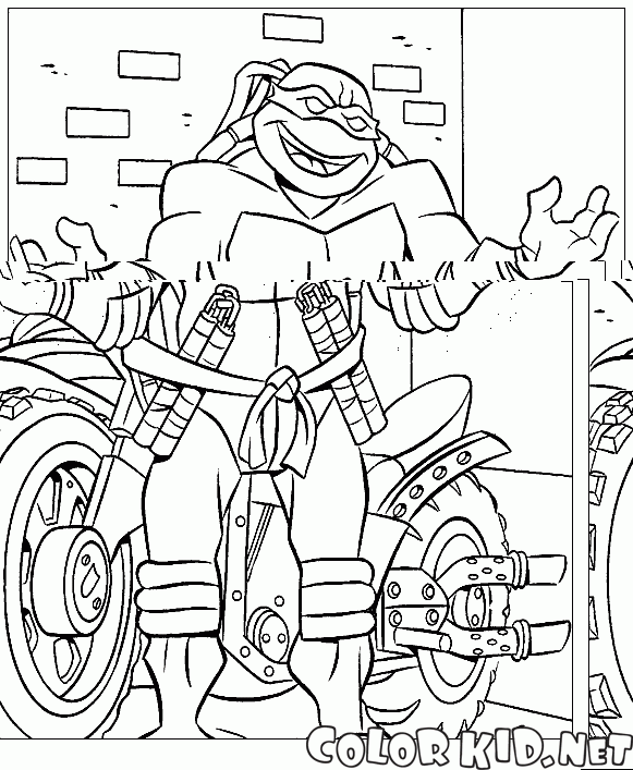 Michelangelo ve motosiklet