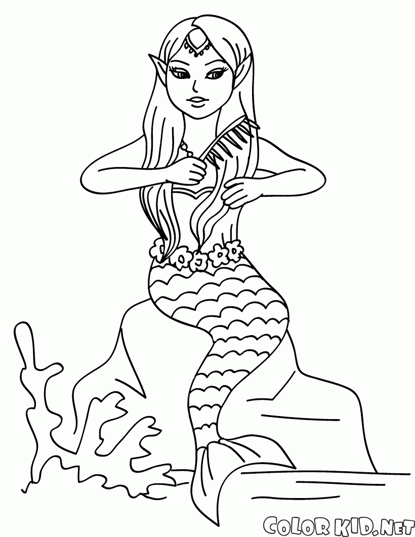 Saçlarını penye Mermaid