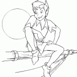 Arka planda moon ile Peter