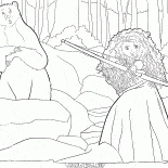 Onun elinde bir yay ile Merida