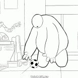 Robot Baymax ve top