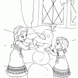 Bir çocuk olarak Elsa ve Anna