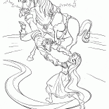 At, Flynn ve Rapunzel