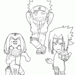 Naruto, Sakura ve Sasuke