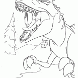 Dinozor yüksek sesle kükreme