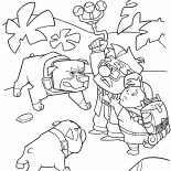 Köpekler çevreleyen