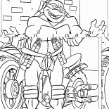 Michelangelo ve motosiklet