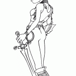 Bir kılıç ile Selenia