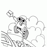 WALL-E üzerinde tutan