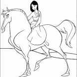 Bir at üzerinde Mulan