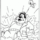 Monty, Fermuar ve su