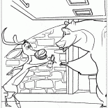 Geyik bazı meyve sunar