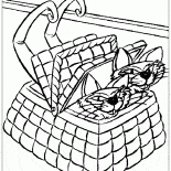 Sepet içinde Kediler