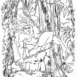 Bir asma üzerinde Tarzan