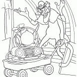 Kötü adam cihazını çaldı