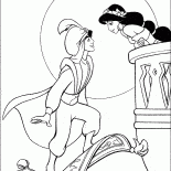 Halı üzerinde Aladdin