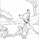 Buz üzerinde Hare and Bambi