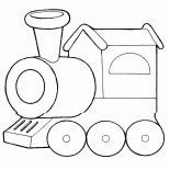 A locomotiva de plástico
