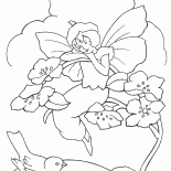 Kız Elf ve bir kuş