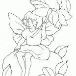 Çiçek altında Peri