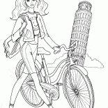 Bir bisiklet ile Kız