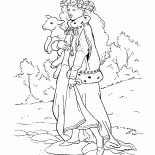 Elle beslenen dana ile Prenses