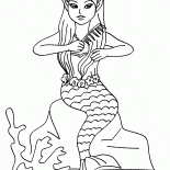 Saçlarını penye Mermaid