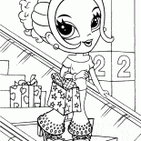 Bir giyim mağazasında kız