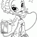 Kız karaoke şarkı söylüyor