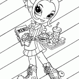 Tekerlekli patenler üzerinde kız