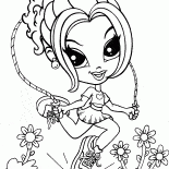 Ip atlama ipi ile Kız