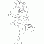 Kısa bir elbise Barbie