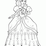 Yemyeşil elbiseli Barbie