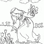 Prenses çayır yürür