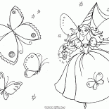 Güzel bir bahçe içinde Peri