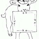 Kendi kafasına çelenk Kuzu