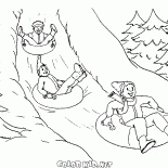 Karlı bir tepeye Sürme