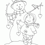 Kardan adam ve kız