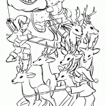 Noel Baba ve genç asistanlar