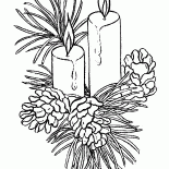 Bir şube Noel mumlar