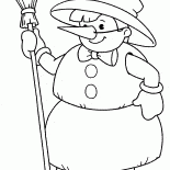 Bir çocuk için Snowman kostüm