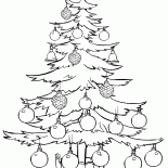 Noel ağacı düz duruyor