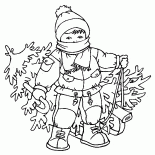 Noel ağacı ile Boy