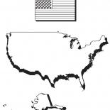 Amerika ve bayrak Haritası